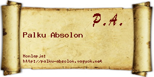 Palku Absolon névjegykártya